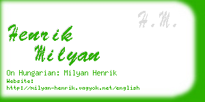 henrik milyan business card